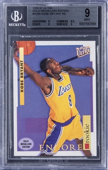 1996-97 Ultra Gold Medallion Edition #G266 Kobe Bryant Rookie Card - BGS MINT 9